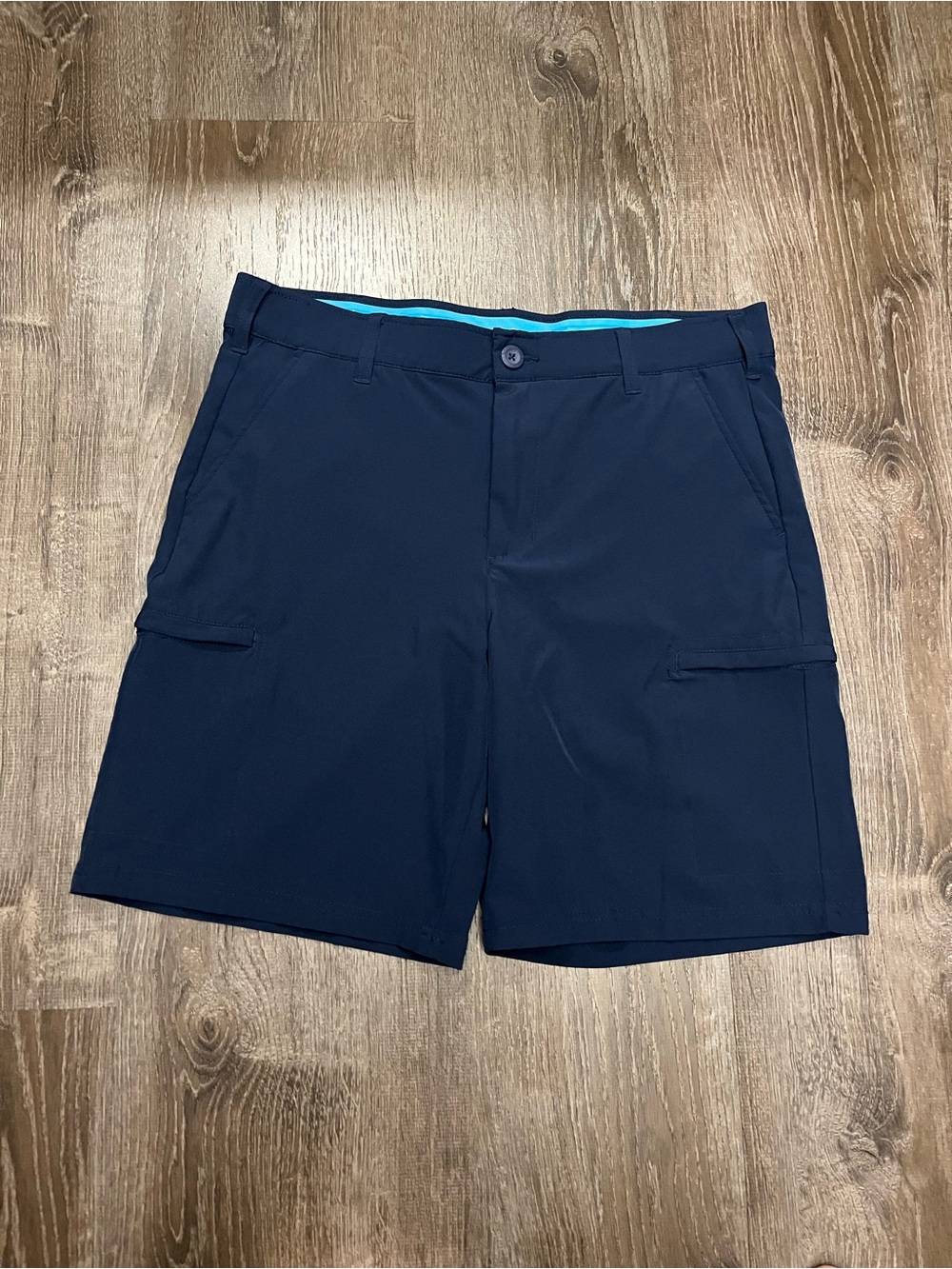 Abound Navy Cargo Shorts with Light Blue Waist Lining
